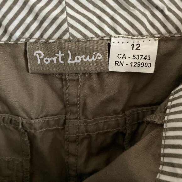 Port Louis Unique Women's/Misses Size 12 Light Army Green Cuffable Pants Cotton - Picture 5 of 7
